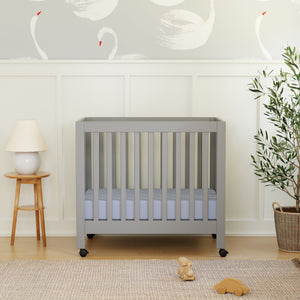 Origami Mini Crib in Grey