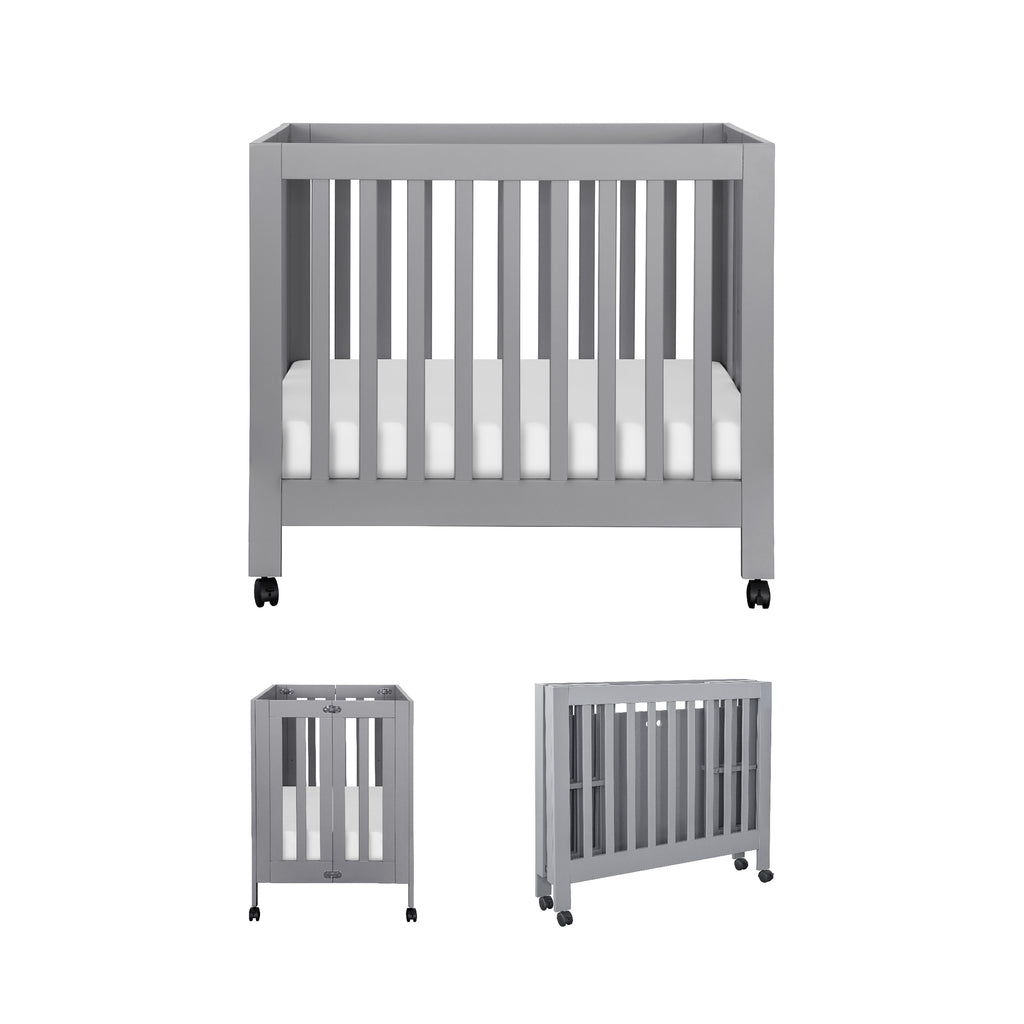 Origami Mini Crib in Grey