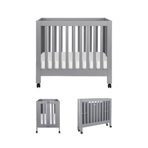 Origami Mini Crib in Grey