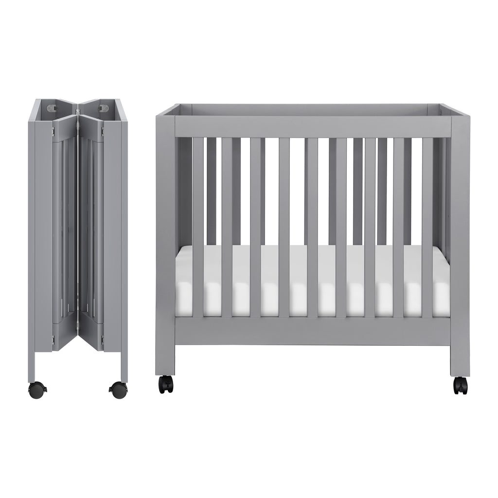 Origami Mini Crib in Grey