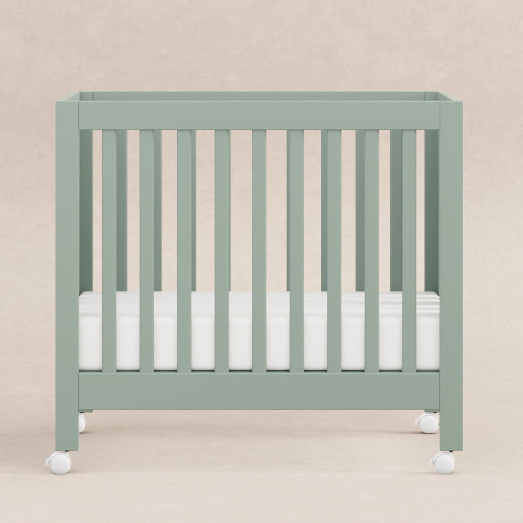 Origami Mini Crib in Light Sage