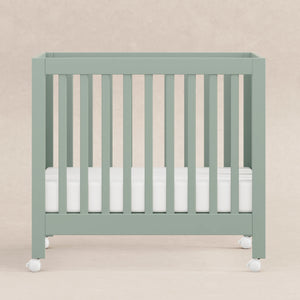 Origami Mini Crib in Light Sage
