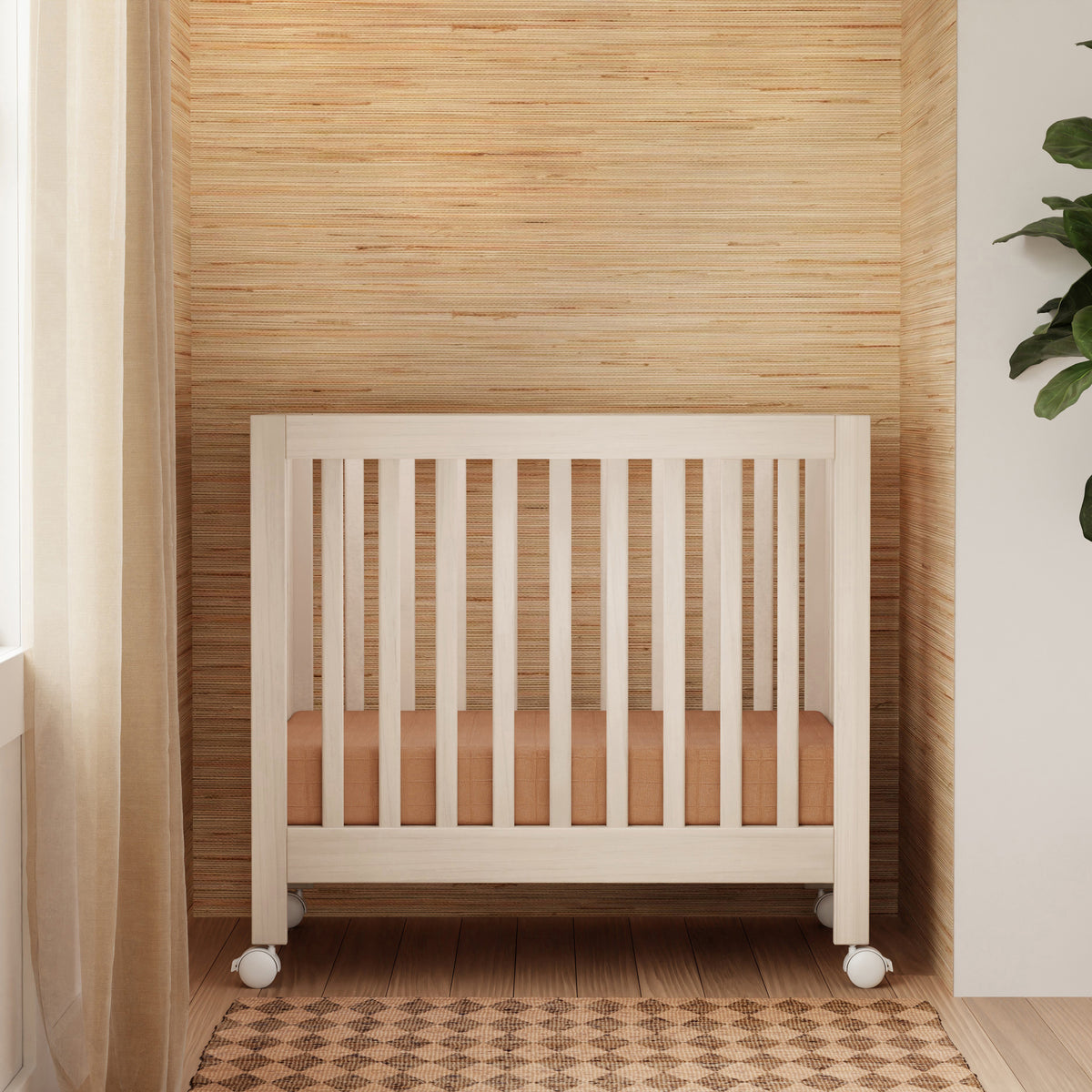 Origami Mini Crib in Washed Natural