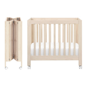 Origami Mini Crib in Washed Natural