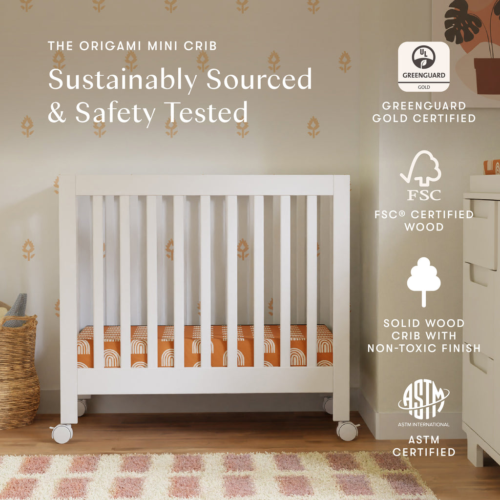 Origami Mini Crib in White