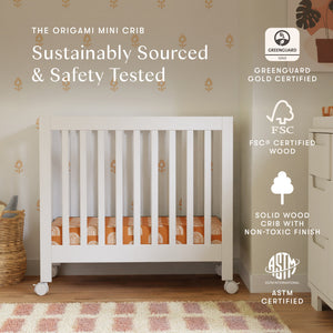 Origami Mini Crib in White