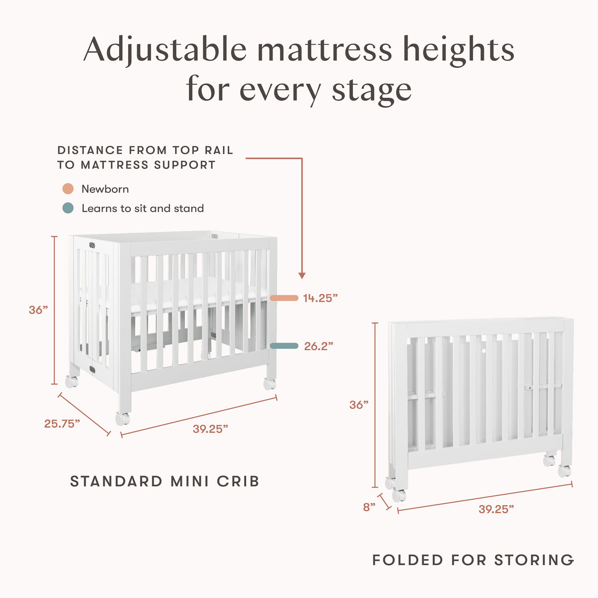 Origami Mini Crib in White