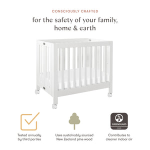 Origami Mini Crib in White