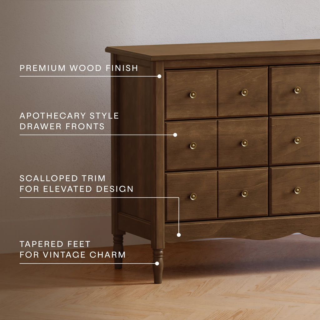 Liberty 9-Drawer Assembled Dresser in Natural Walnut