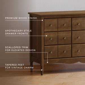 Liberty 9-Drawer Assembled Dresser in Natural Walnut