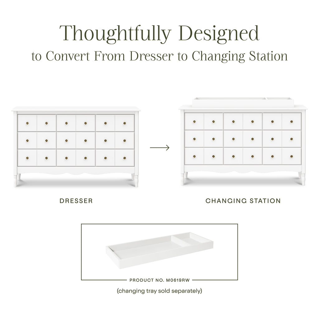Liberty 9-Drawer Assembled Dresser in Warm White