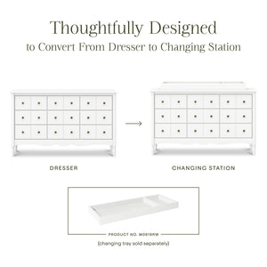 Liberty 9-Drawer Assembled Dresser in Warm White