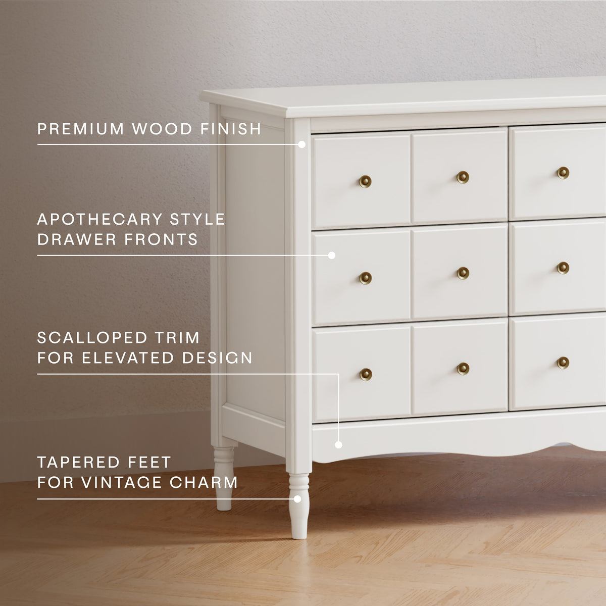 Liberty 9-Drawer Assembled Dresser in Warm White