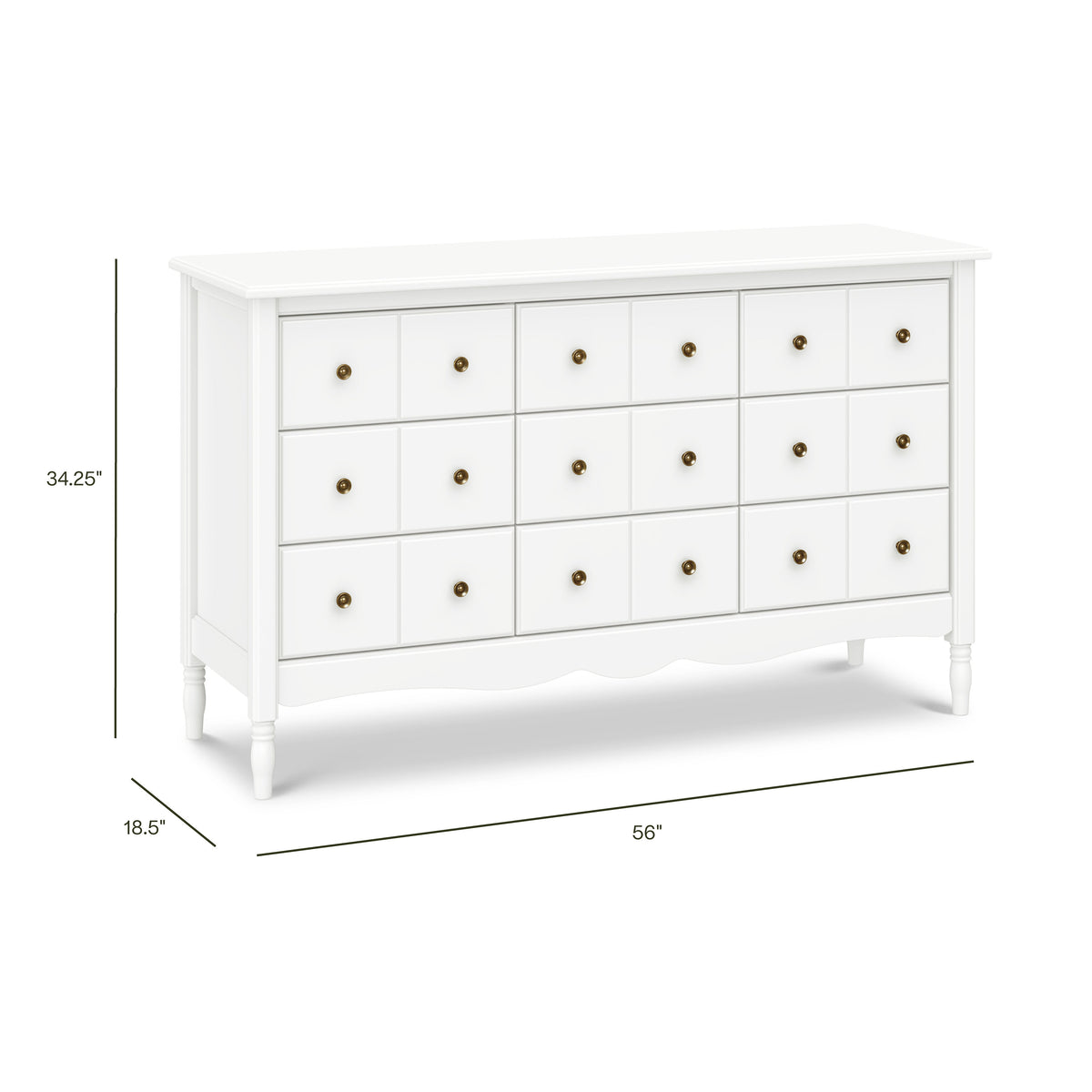 Liberty 9-Drawer Assembled Dresser in Warm White