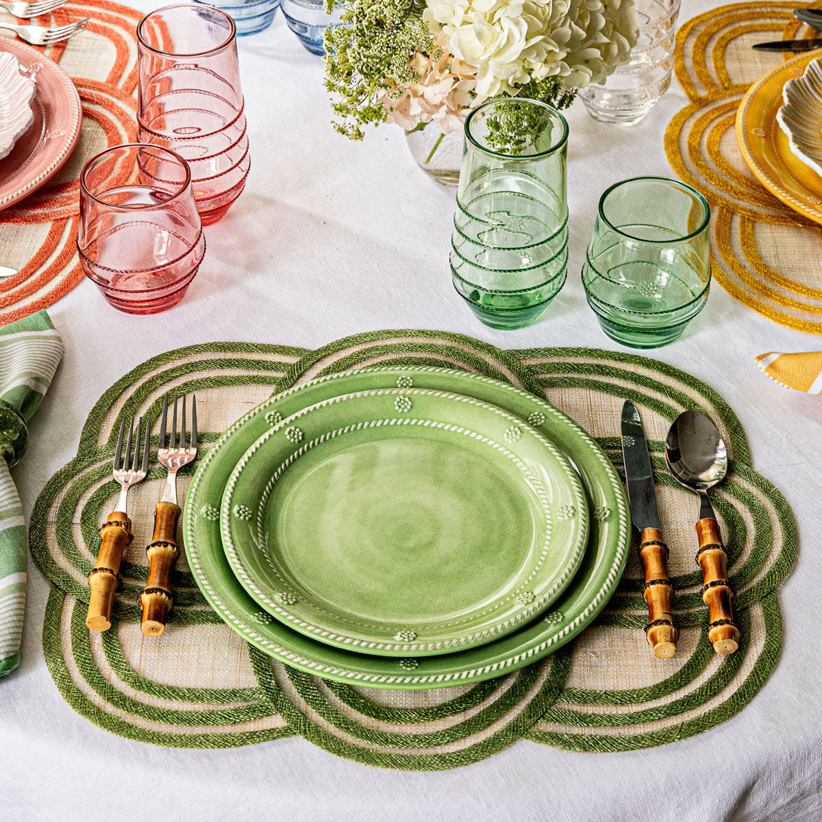 Berry & Thread Melamine Dinner Plate in Seagrass, Set of 4