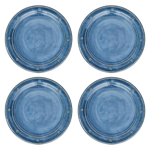 Berry & Thread Melamine Dinner Plate in Ocean, Set of 4
