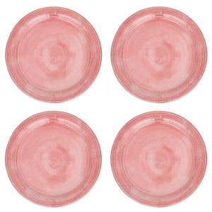 Berry & Thread Melamine Dinner Plate in Coral, Set of 4