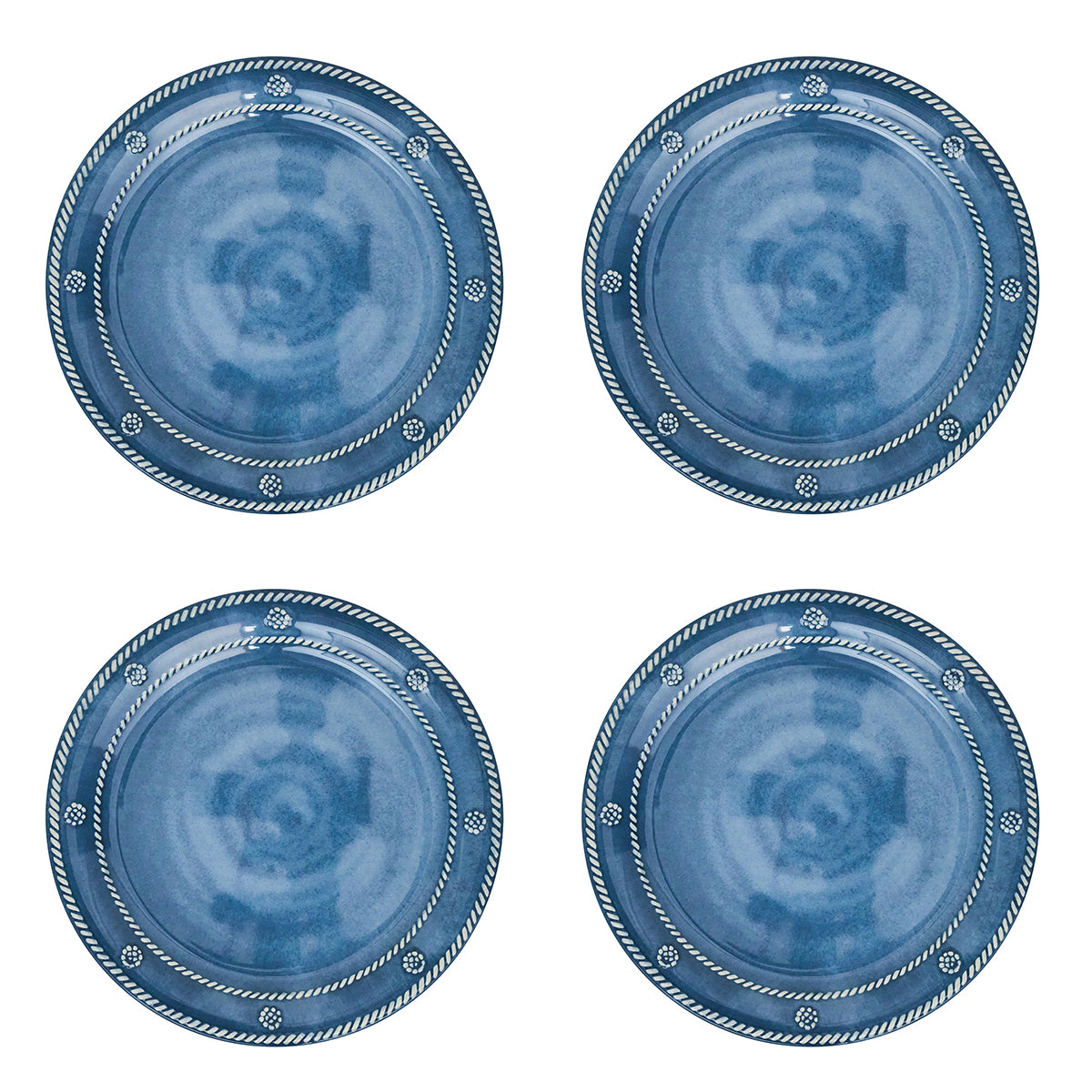 Berry & Thread Melamine Dessert/Salad Plate in Ocean, Set of 4