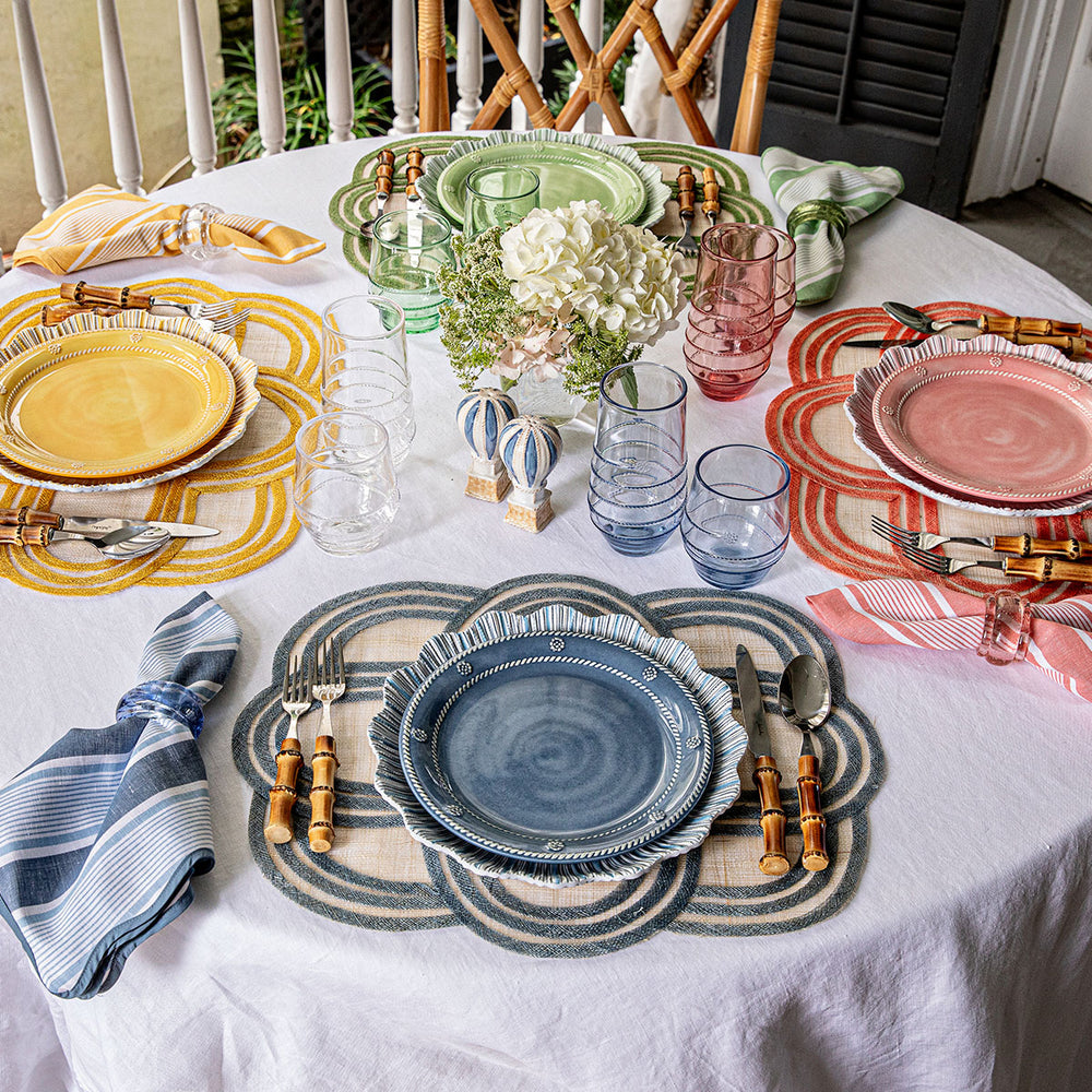 Berry & Thread Melamine Dessert/Salad Plate in Ocean, Set of 4
