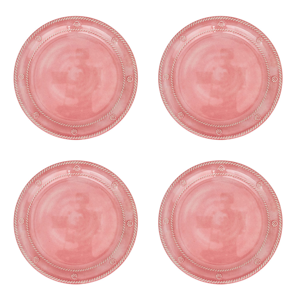Berry & Thread Melamine Dessert/Salad Plate in Coral, Set of 4