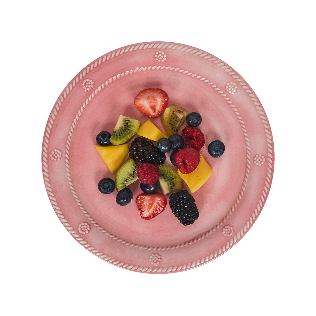 Berry & Thread Melamine Dessert/Salad Plate in Coral, Set of 4
