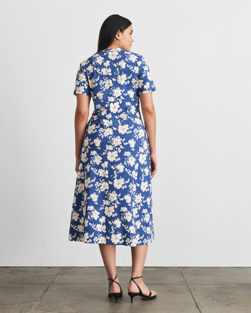 Mac Dress in French Blue/Cream Multi