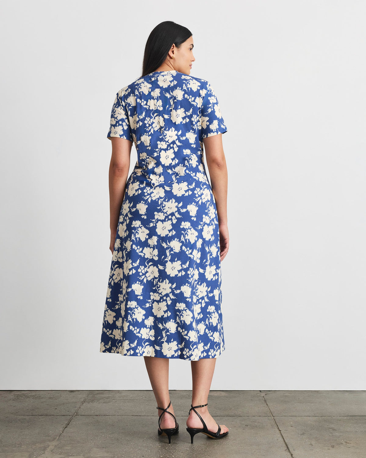 Mac Dress in French Blue/Cream Multi