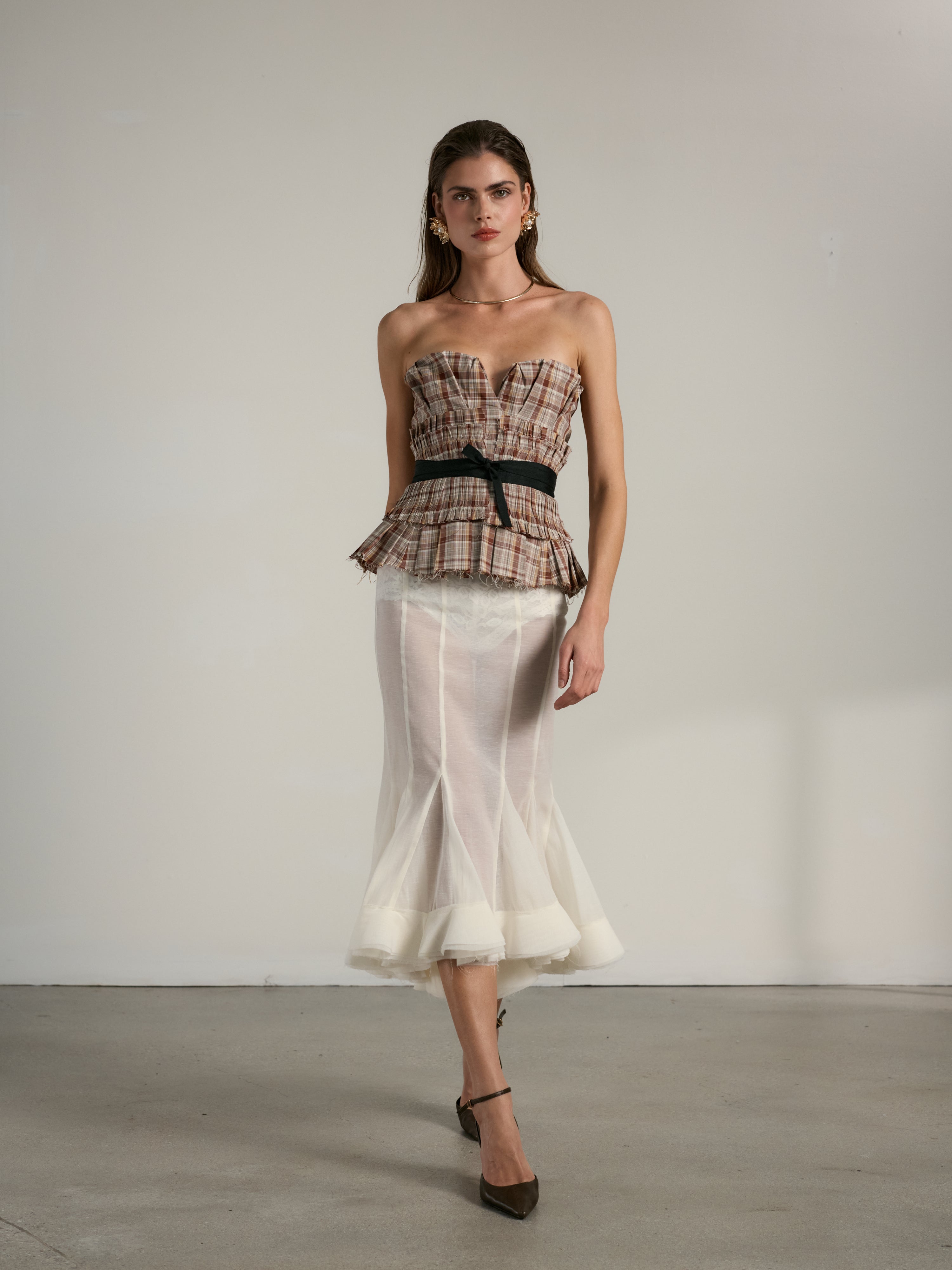 The Madrid Top in Plaid