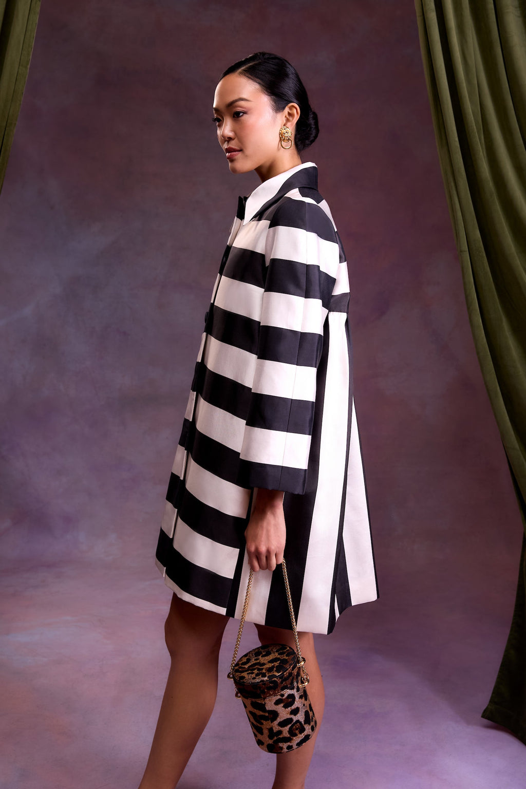 Goldie Coat in Highline Stripe