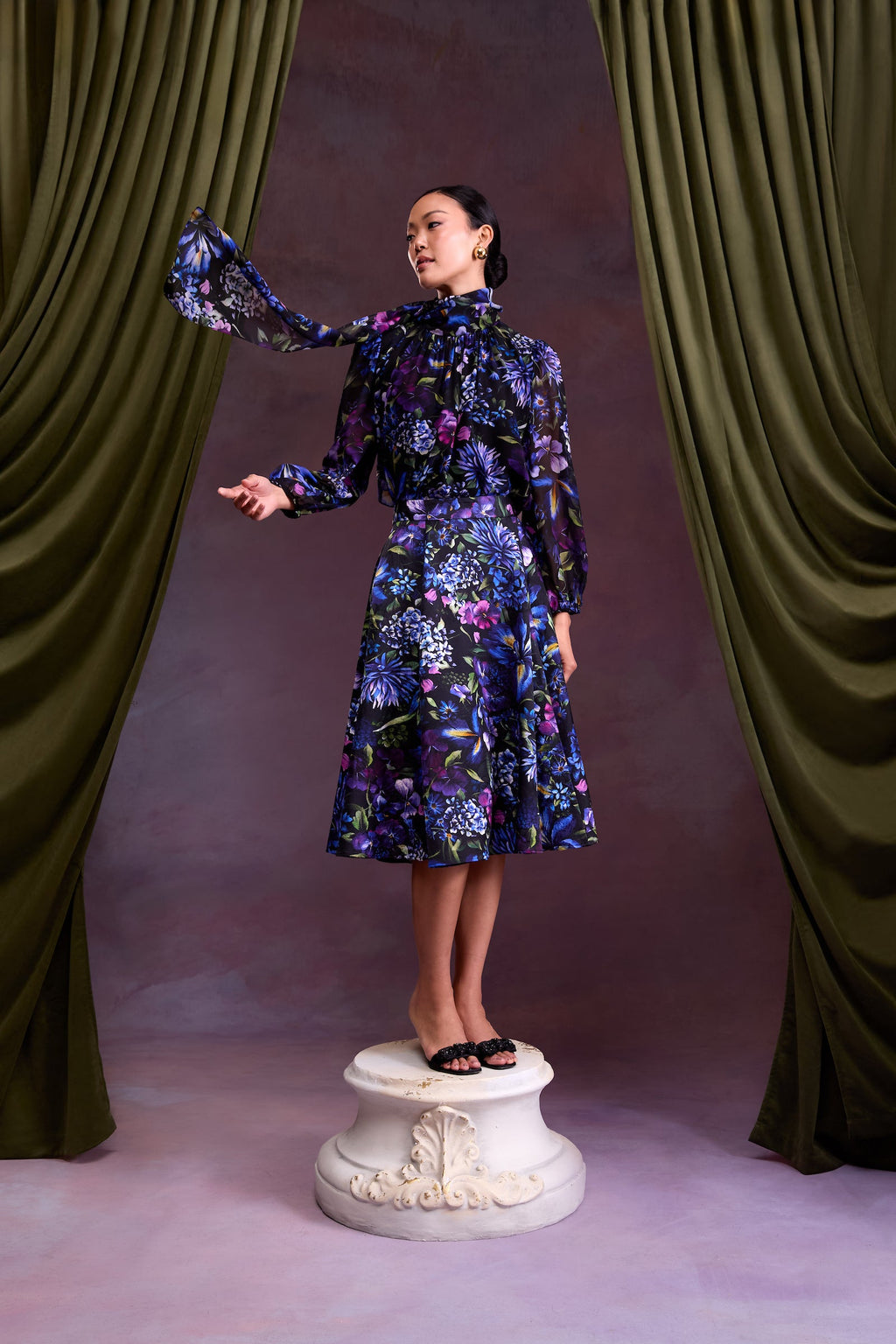 Sylvie Top in Astor Garden Silk