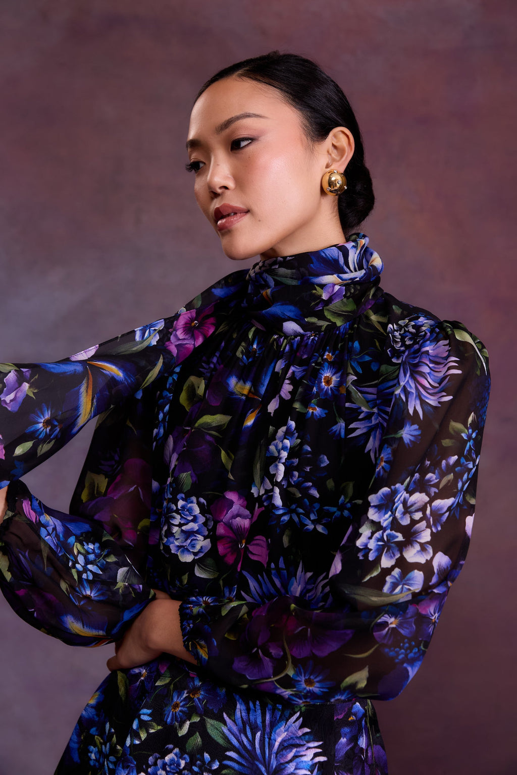 Sylvie Top in Astor Garden Silk