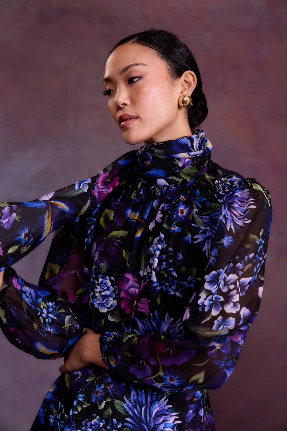 Sylvie Top in Astor Garden Silk