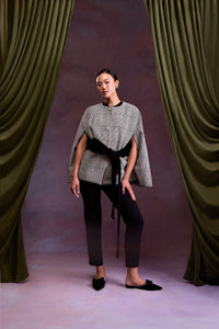 Selene Cape in Sparkle Glen Plaid Wool
