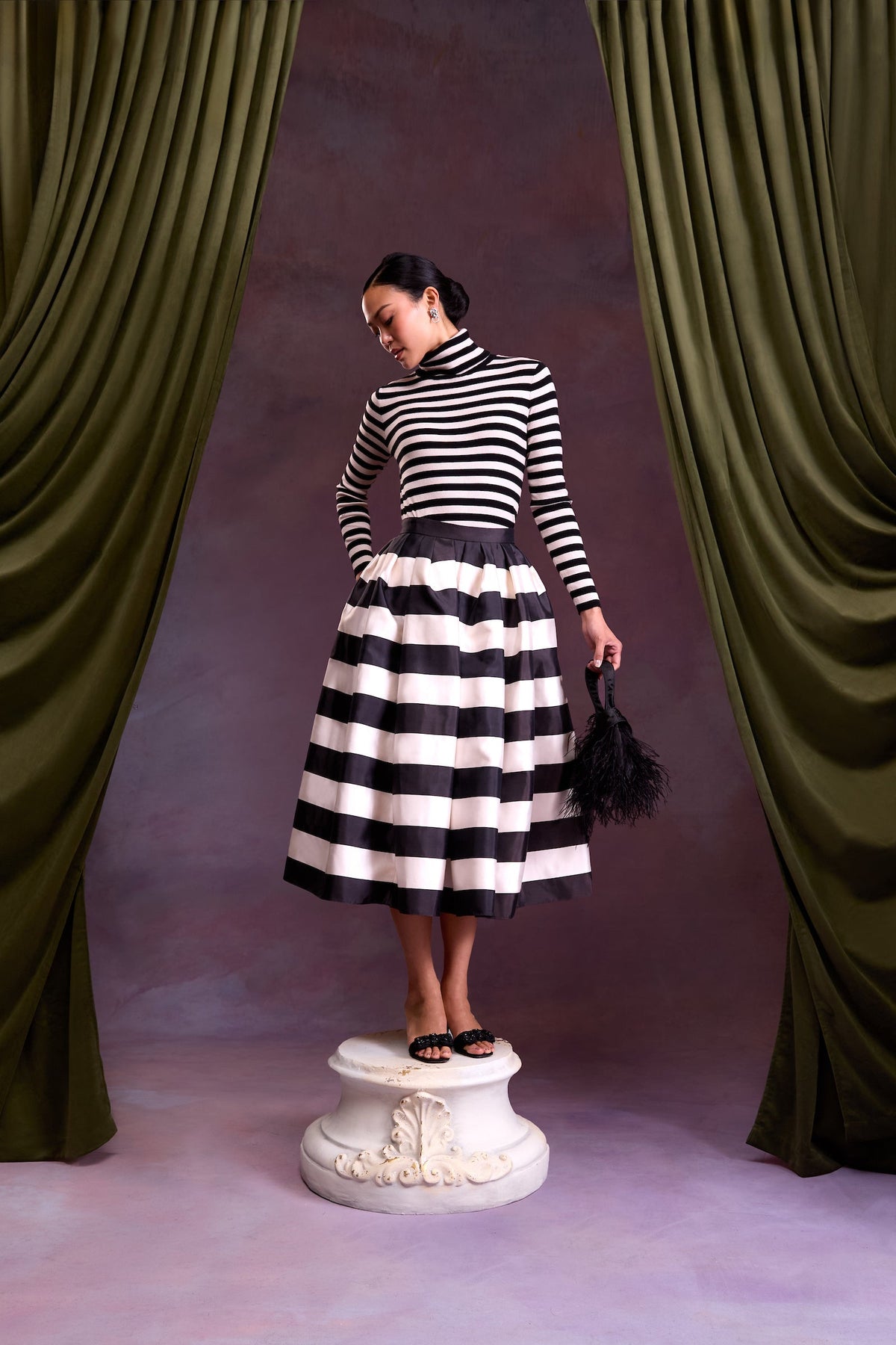 Ava Skirt in Highline Stripe