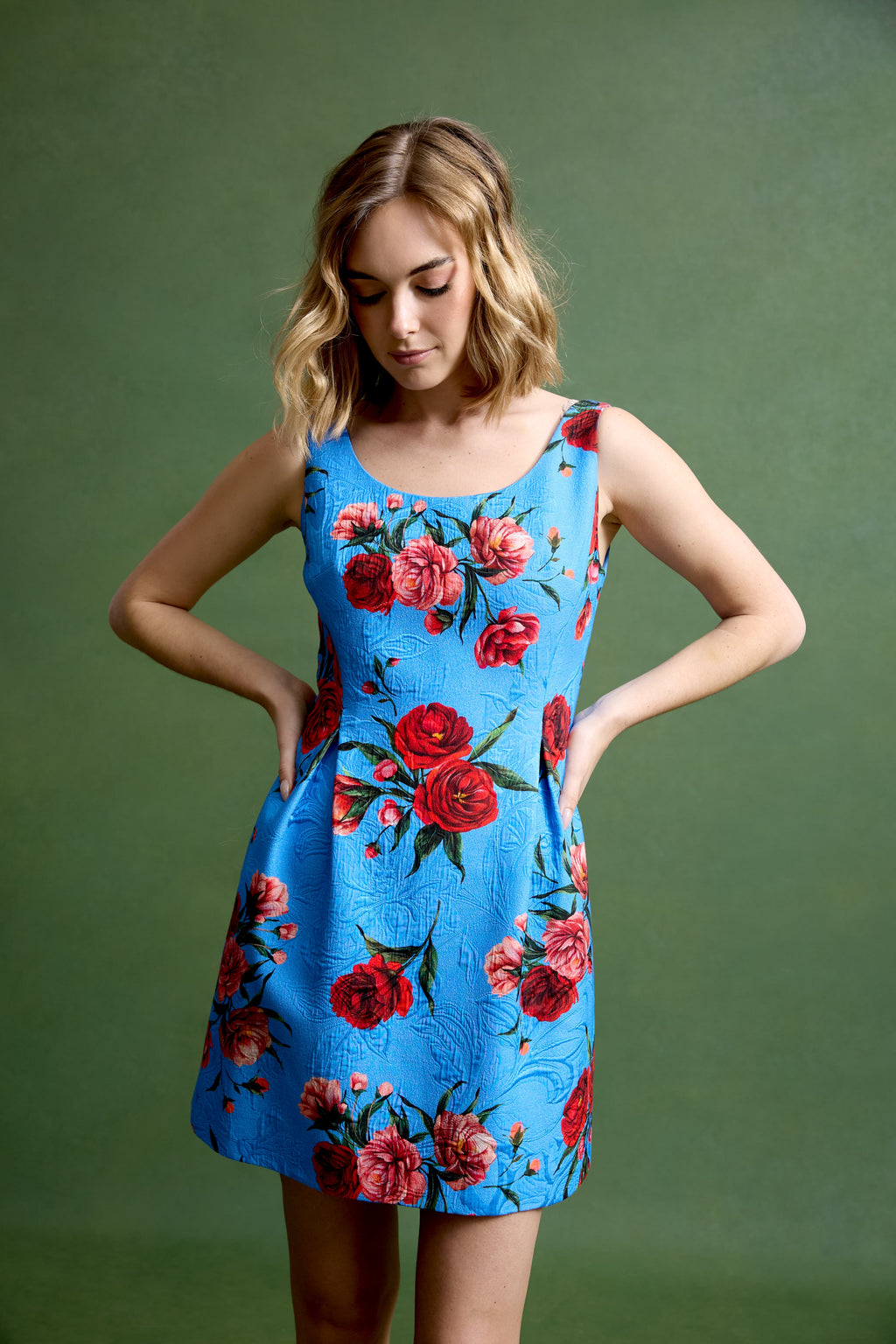 Kendra Dress in Chelsea Rose Brocade