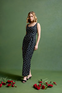 Kendall Gown in Dancing Dot Brocade