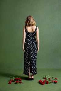 Kendall Gown in Dancing Dot Brocade