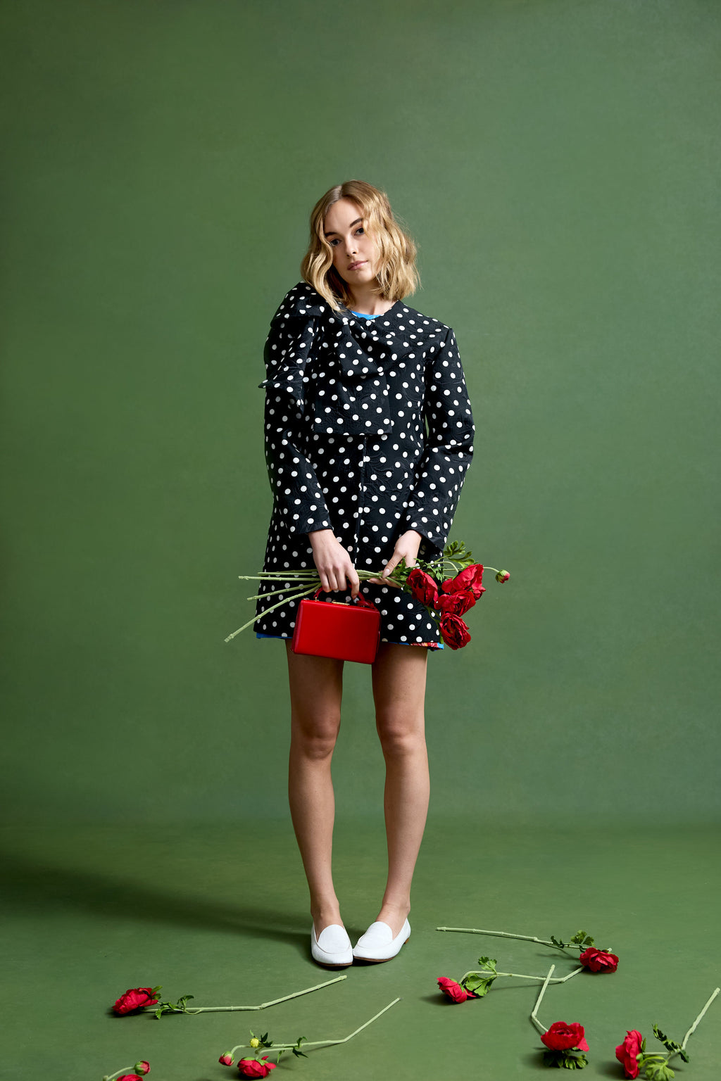 Phoebe Coat in Dancing Dot