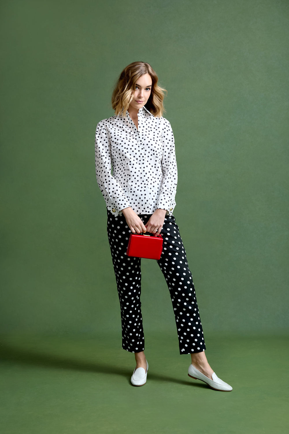 Brooke Pant in Dancing Dot Brocade