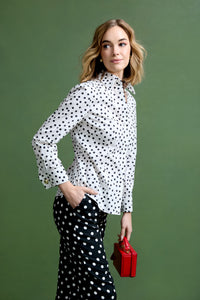 Ginger Top in Mini Dancing Dot