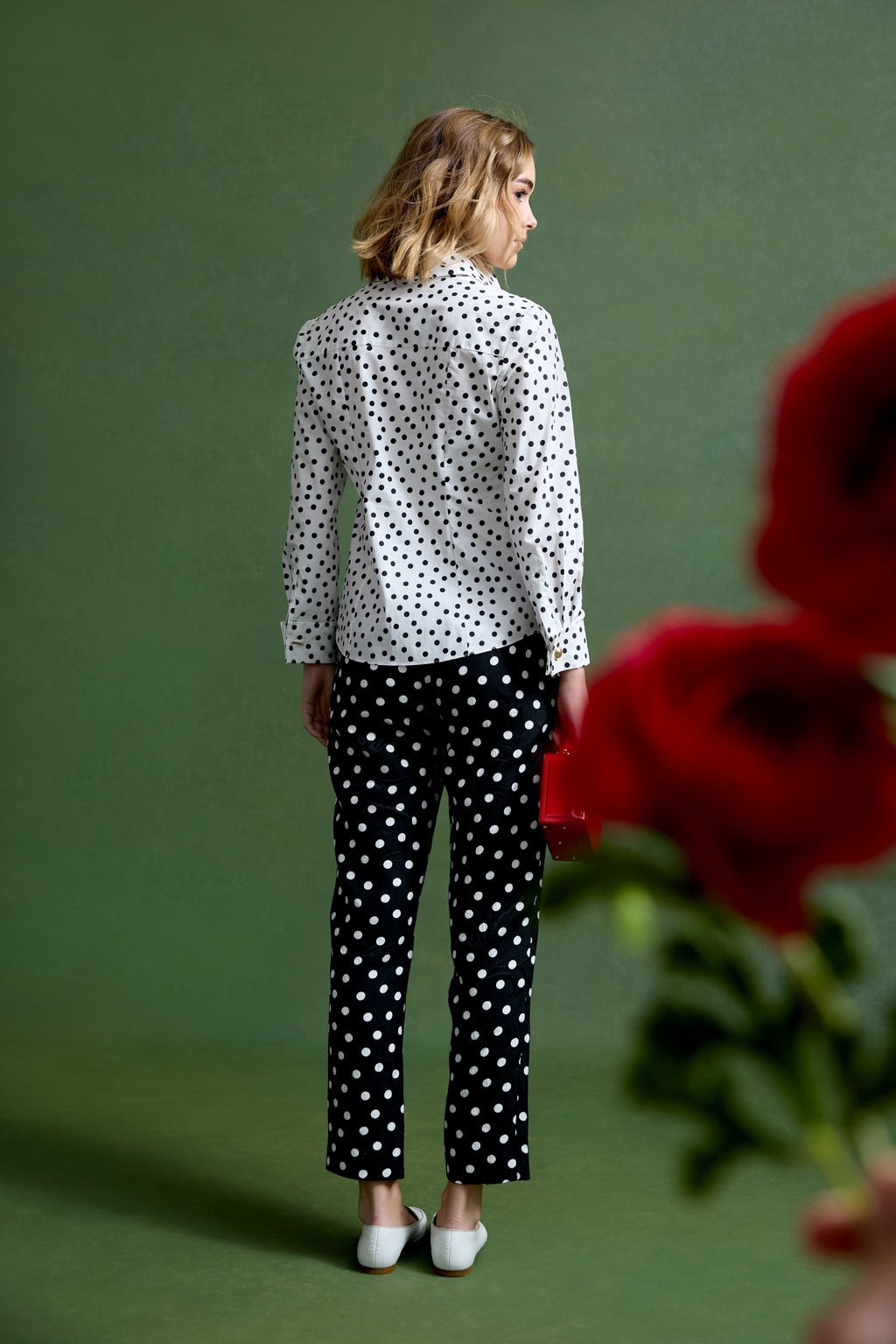 Brooke Pant in Dancing Dot Brocade