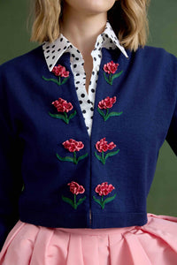 Bailey Knit jacket with Chelsea Rose Embellishment