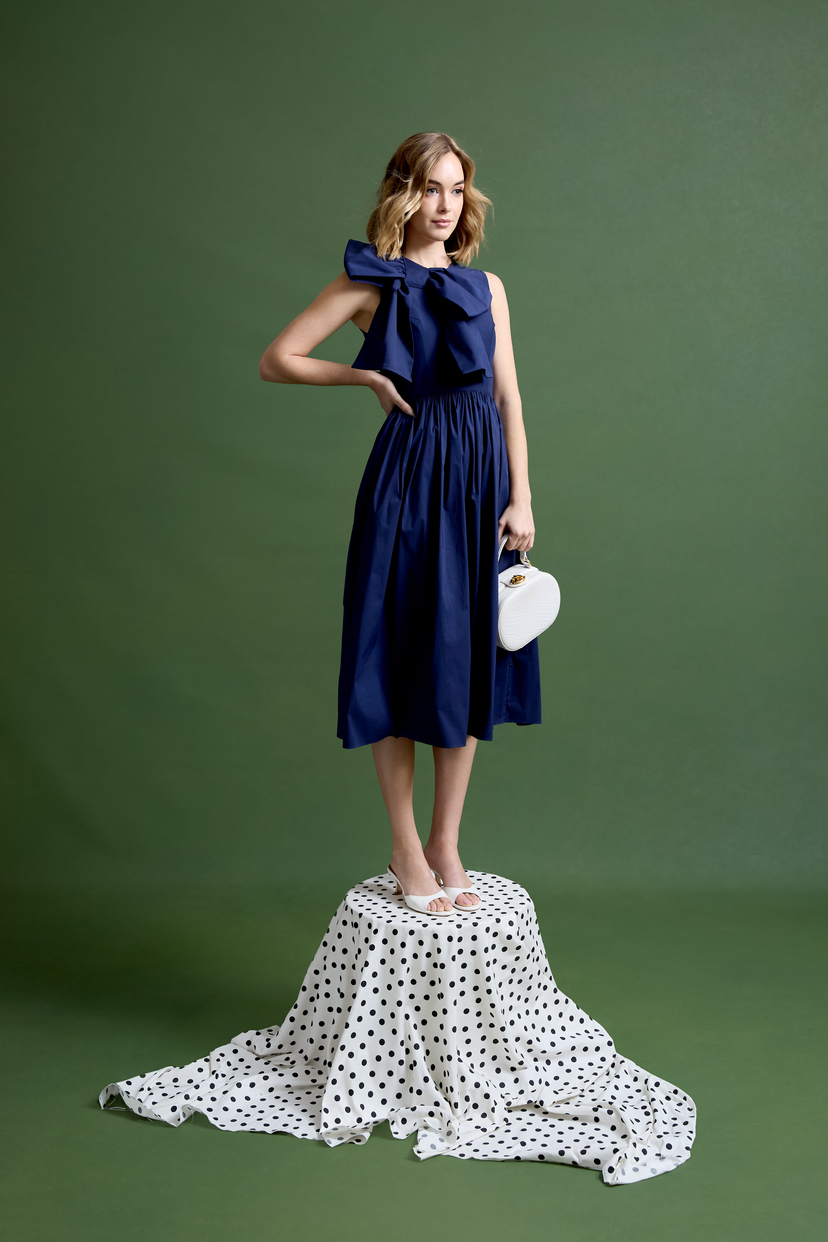 Gracie Dress in Cadet Navy