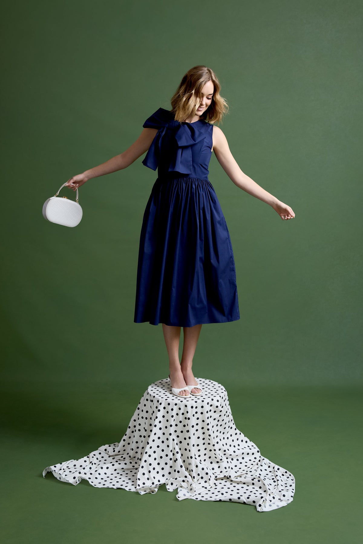 Gracie Dress in Cadet Navy