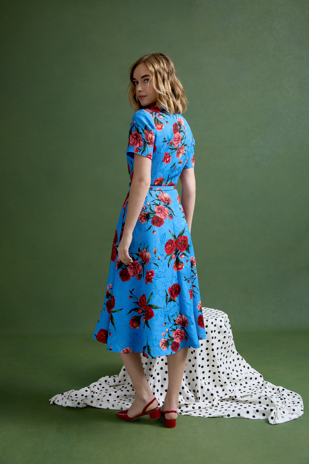 Harper Dress in Chelsea Rose Brocade