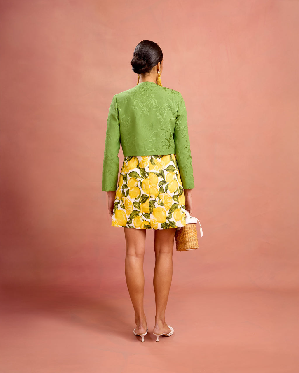 katy dress in lemon grove linen