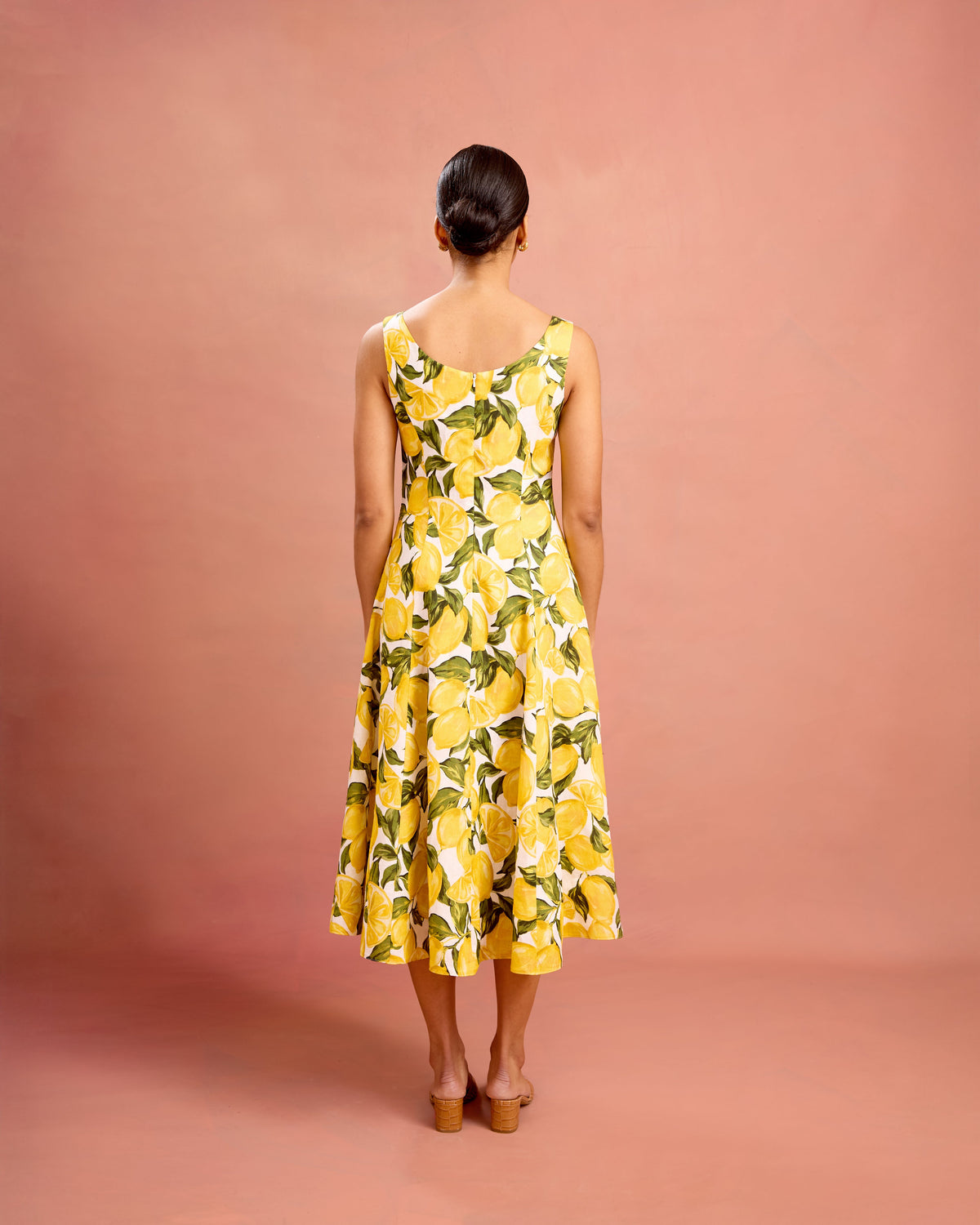 bonnie dress in lemon grove linen