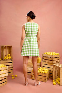 drew dress in greenwich tweed