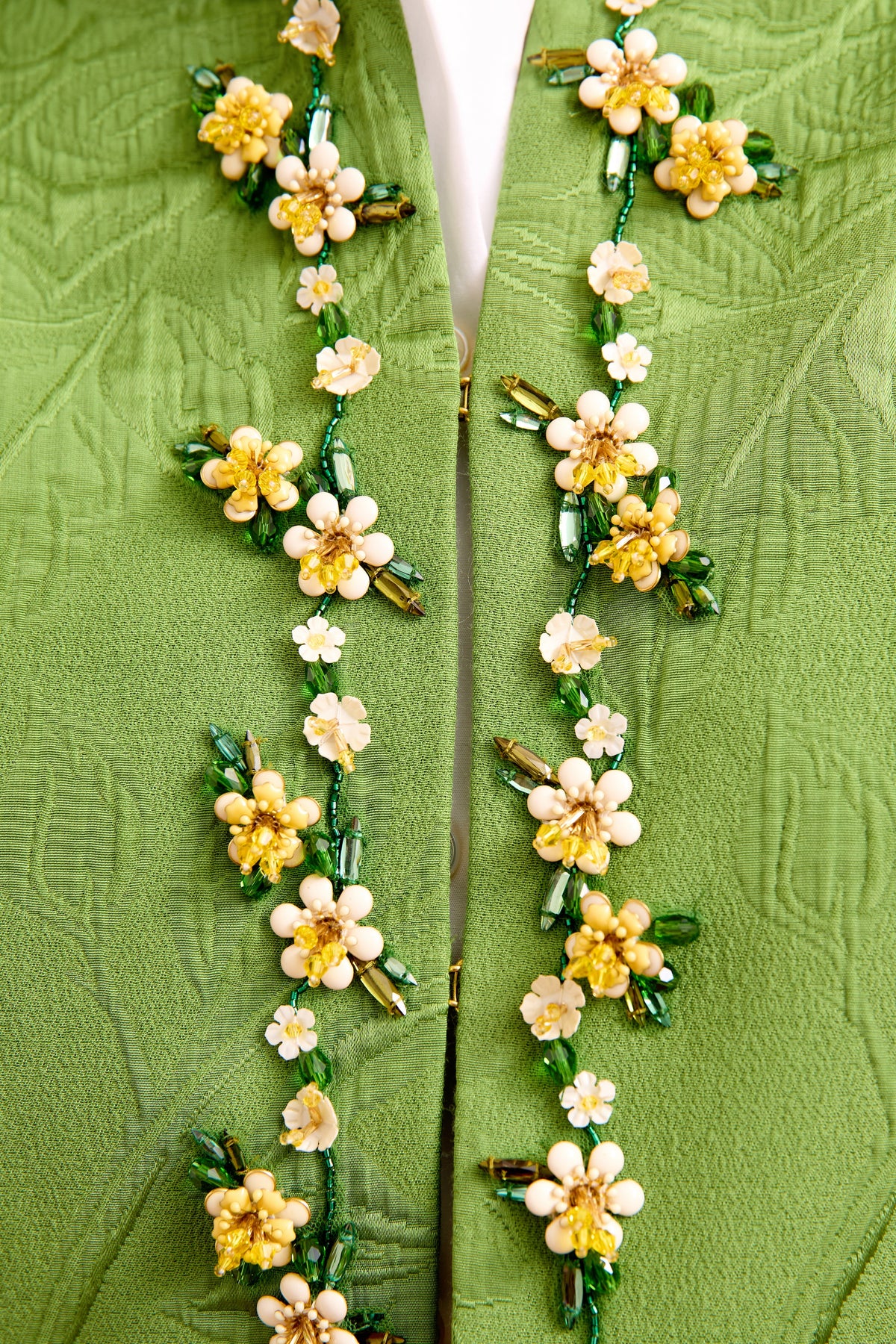 blaire jacket in pistachio brocade