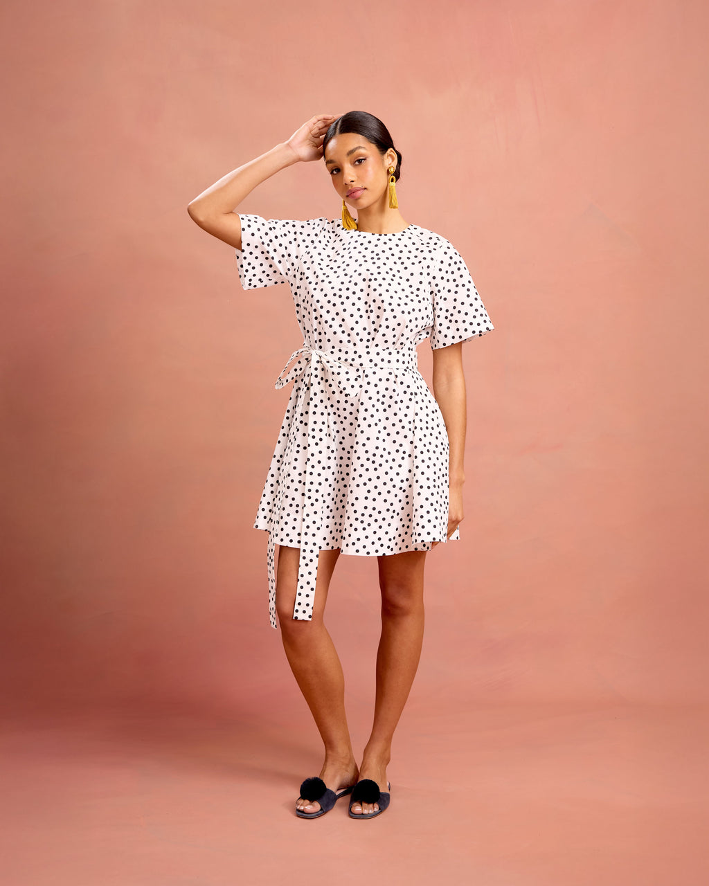 lucy dress in mini dancing dot